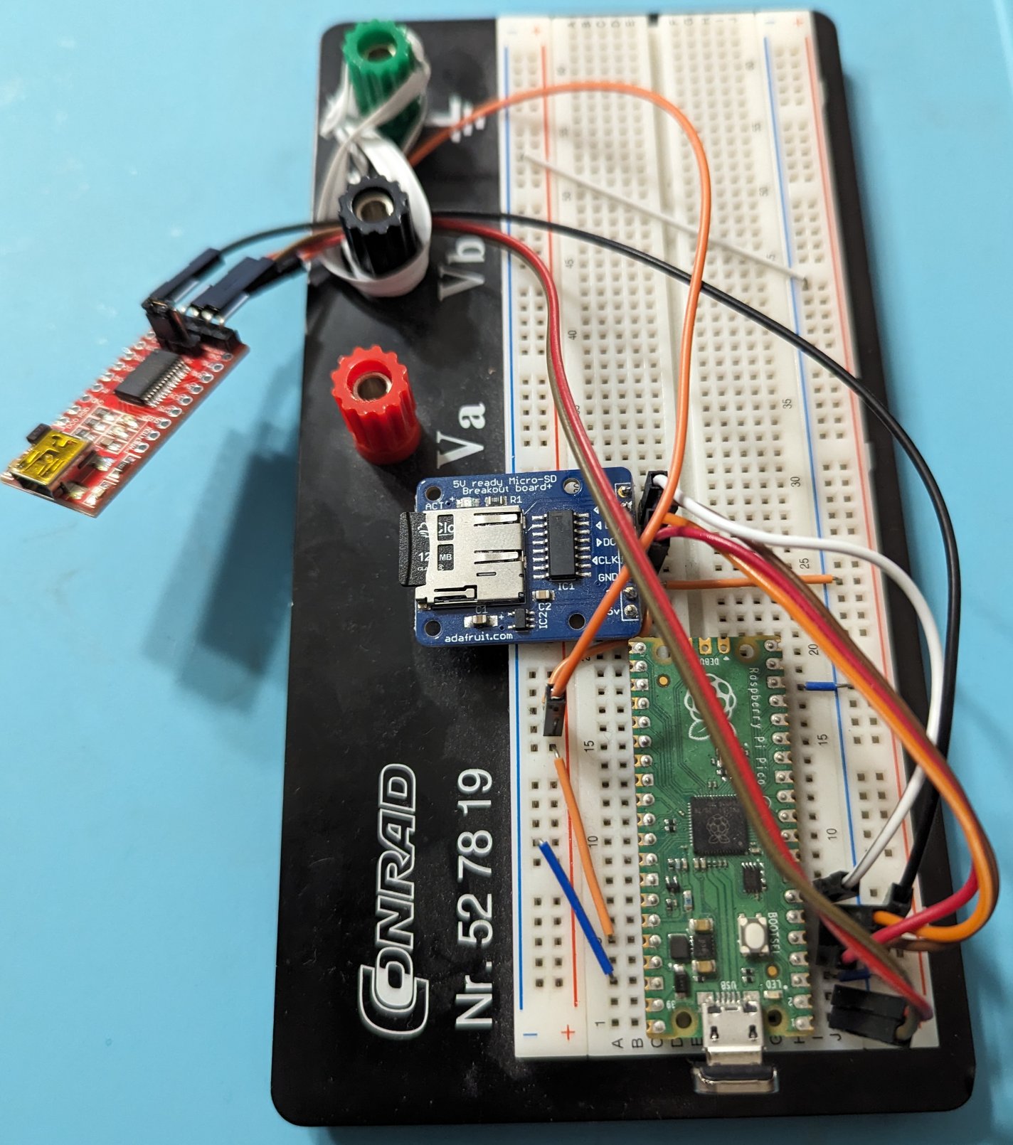 Modified SD card connection